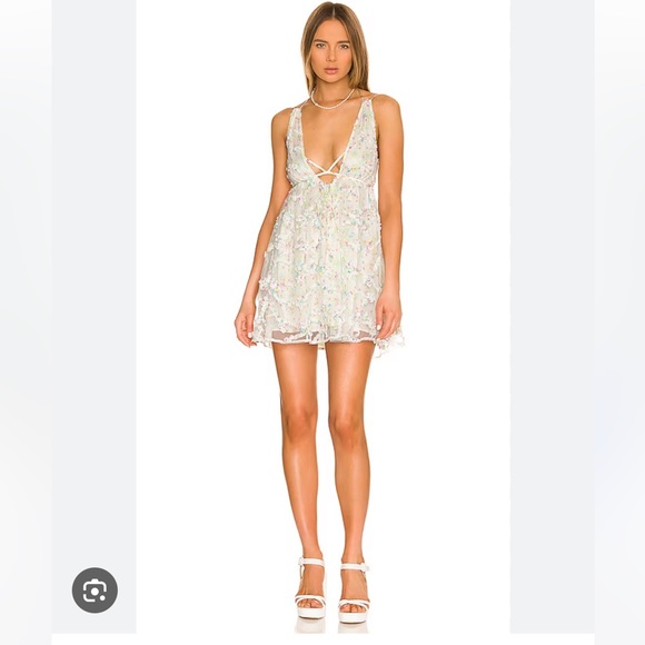 FOR LOVE AND LEMONS Becky Floral Mini Dress NEW WITH TAGS - Picture 1 of 6